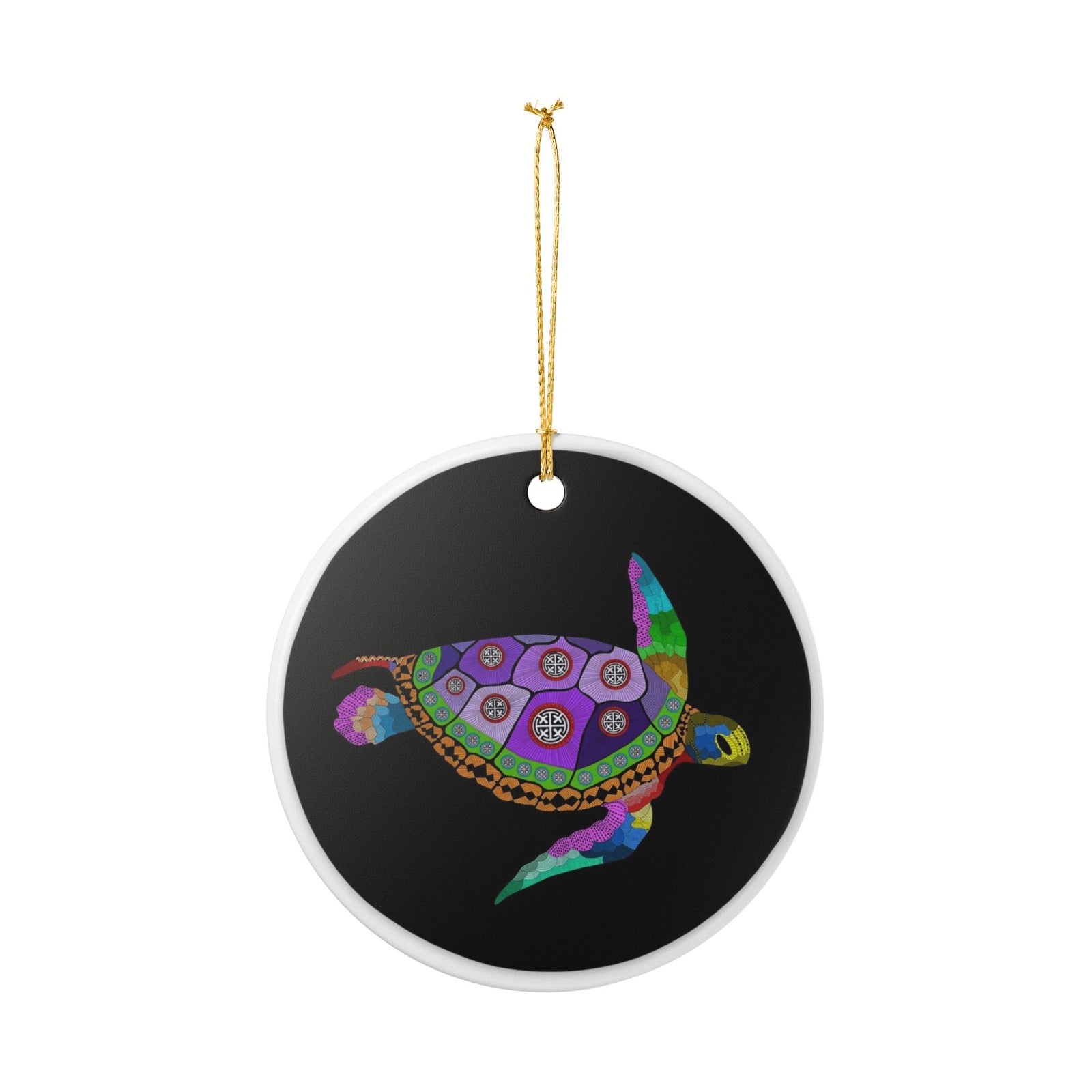 Mosaic Sea Wanderer Ceramic Ornament - Coastal Decoration
