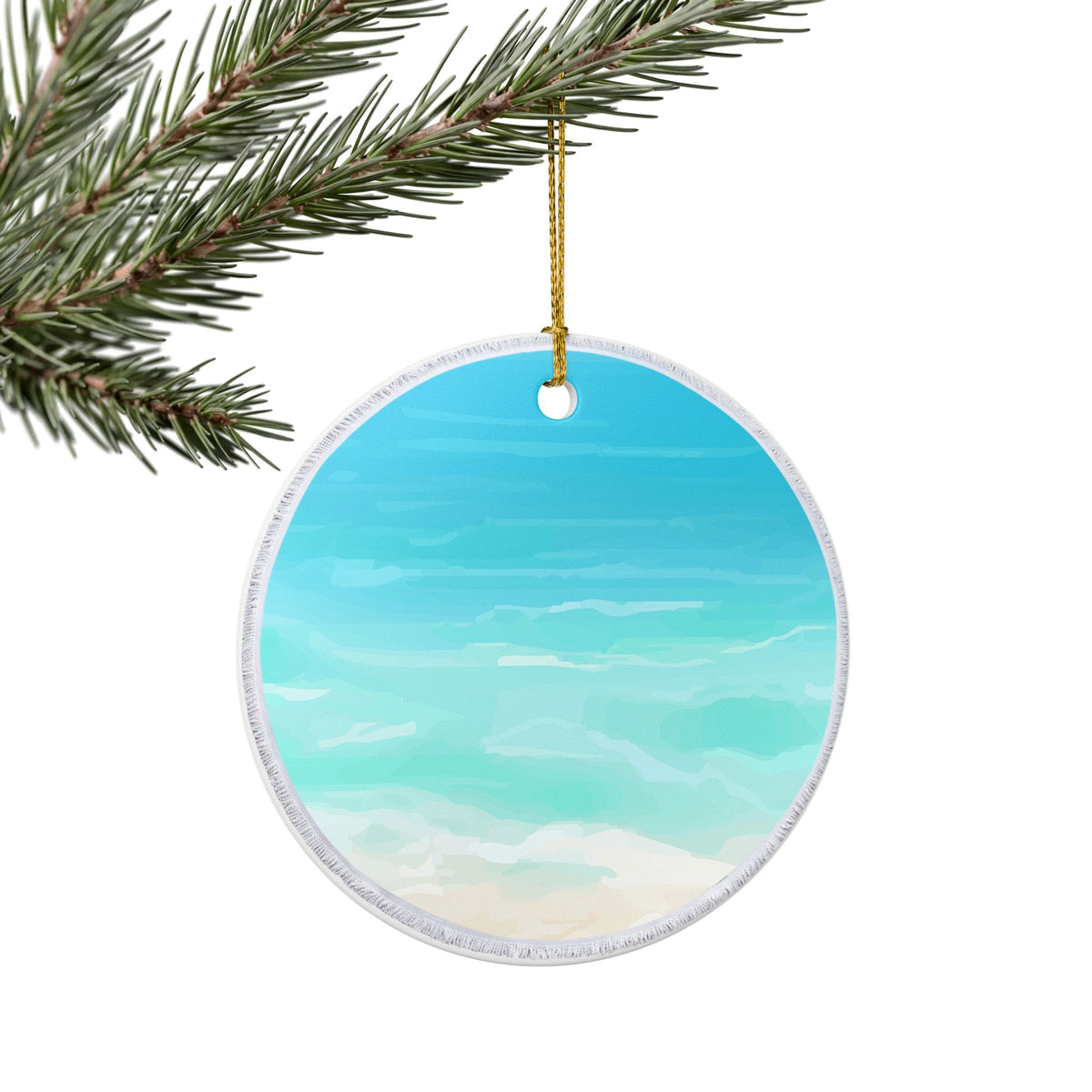 Beach Vaycay Ceramic Ornament - Coastal Holiday Decoration