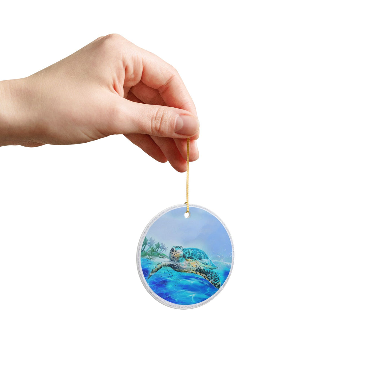 Azure Voyage Ceramic Ornament - Coastal Decoration