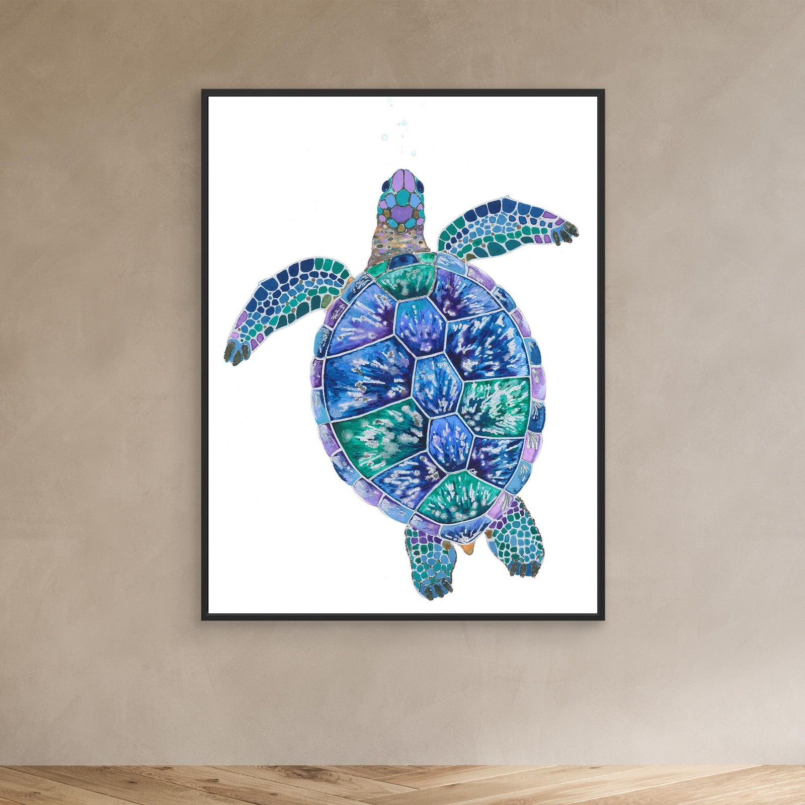 Canvas Print - Blue Turtle by Isabelle Brent