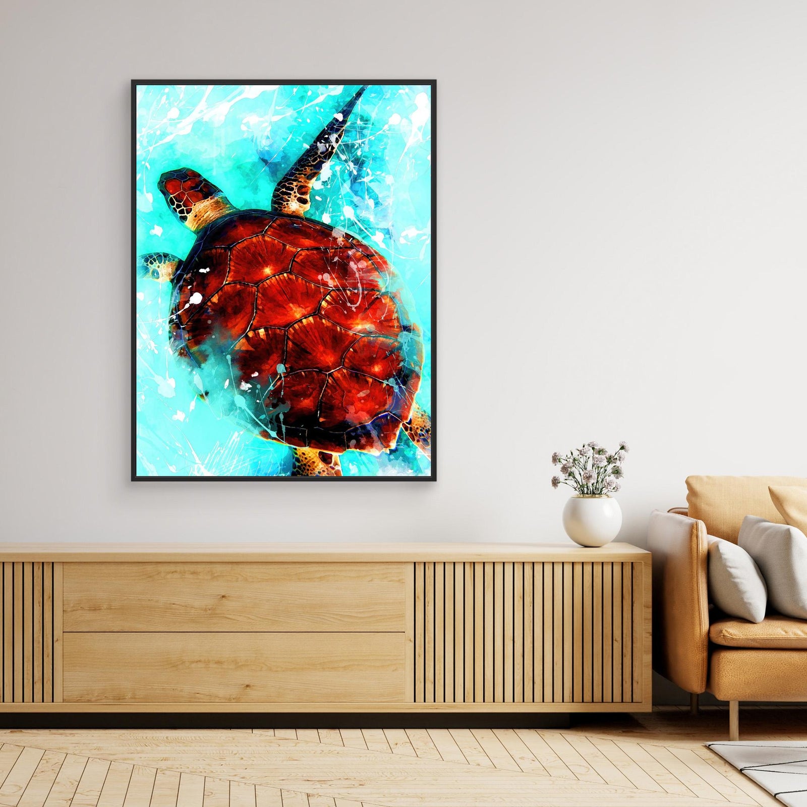 Canvas Print - Turtle Art by Justyna Jaszke