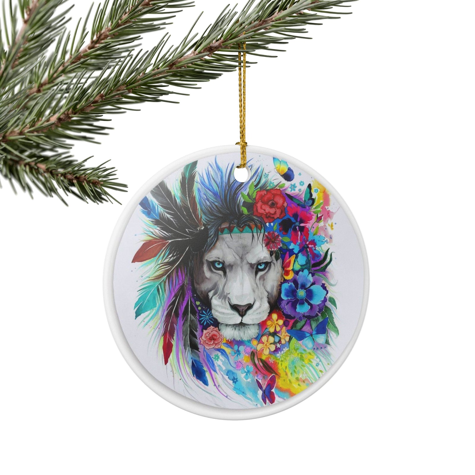 Wild SpiritCeramic Ornament - Coastal Holiday Decoration