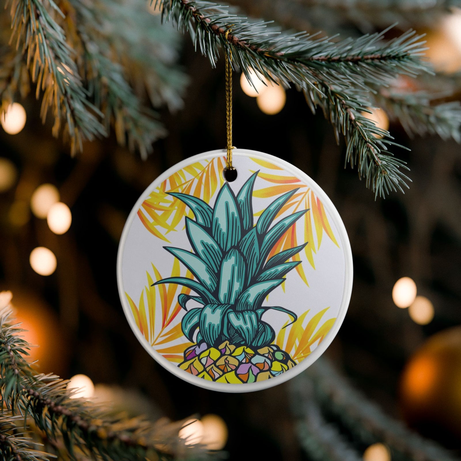 Tropical Queen Ceramic Ornament - Coastal Holiday Decoration