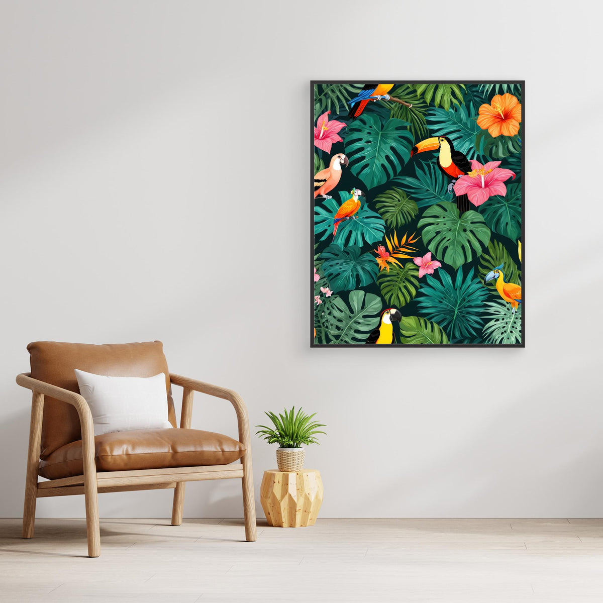 Canvas Print - Tropical Paradise Jungle Pattern by Kintsugi99