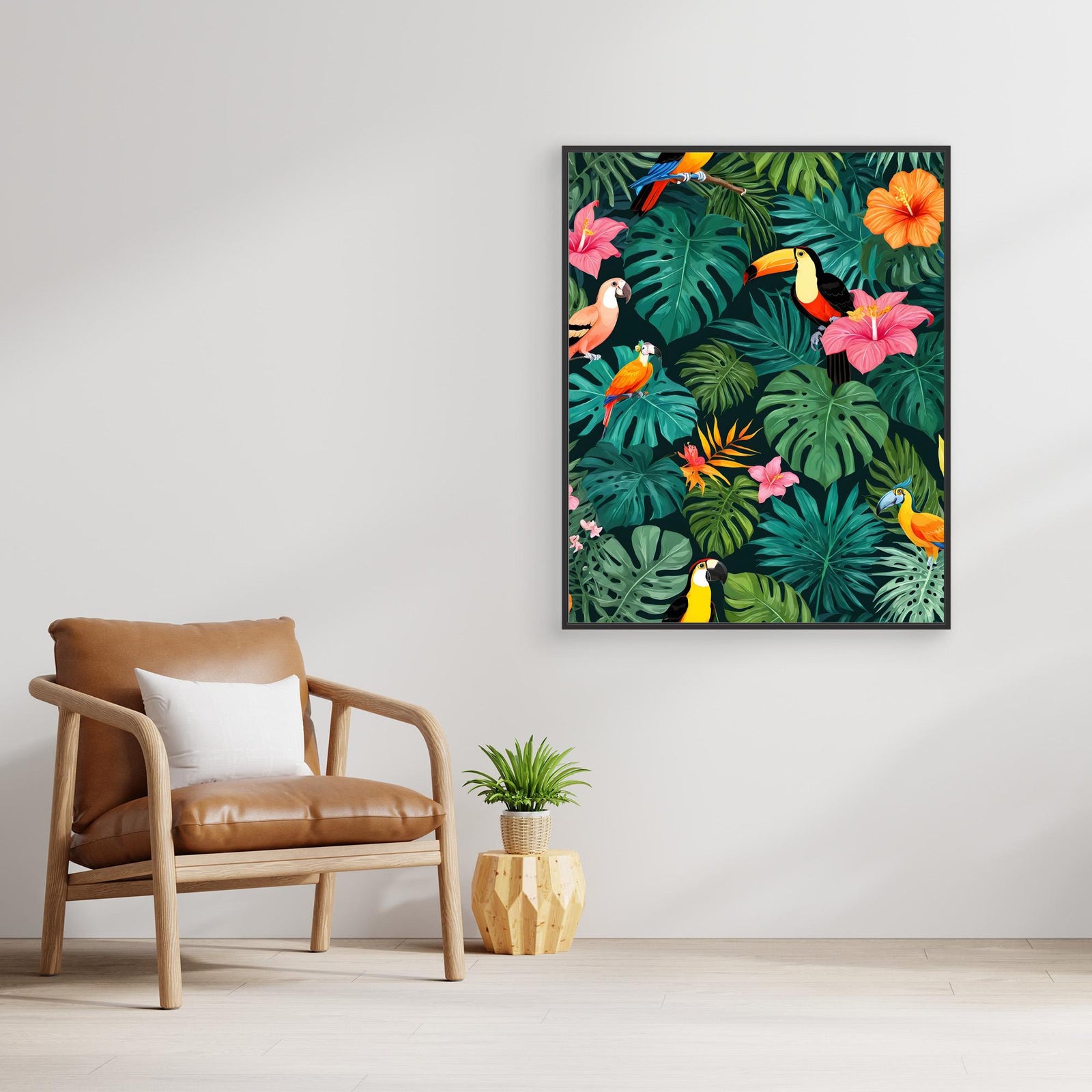 Canvas Print - Tropical Paradise Jungle Pattern by Kintsugi99