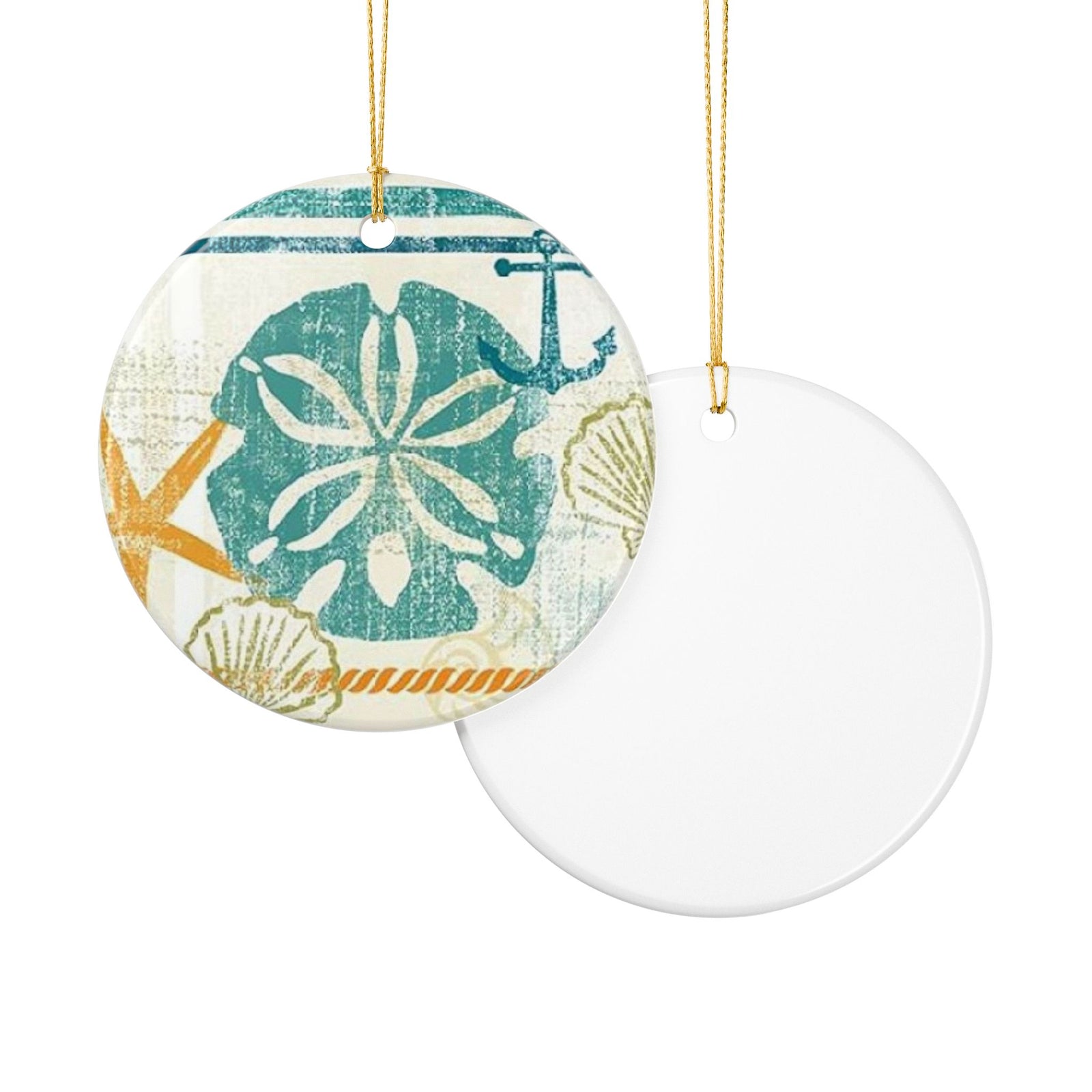 Coastal Whispers Ceramic Ornament - Coastal Decoration