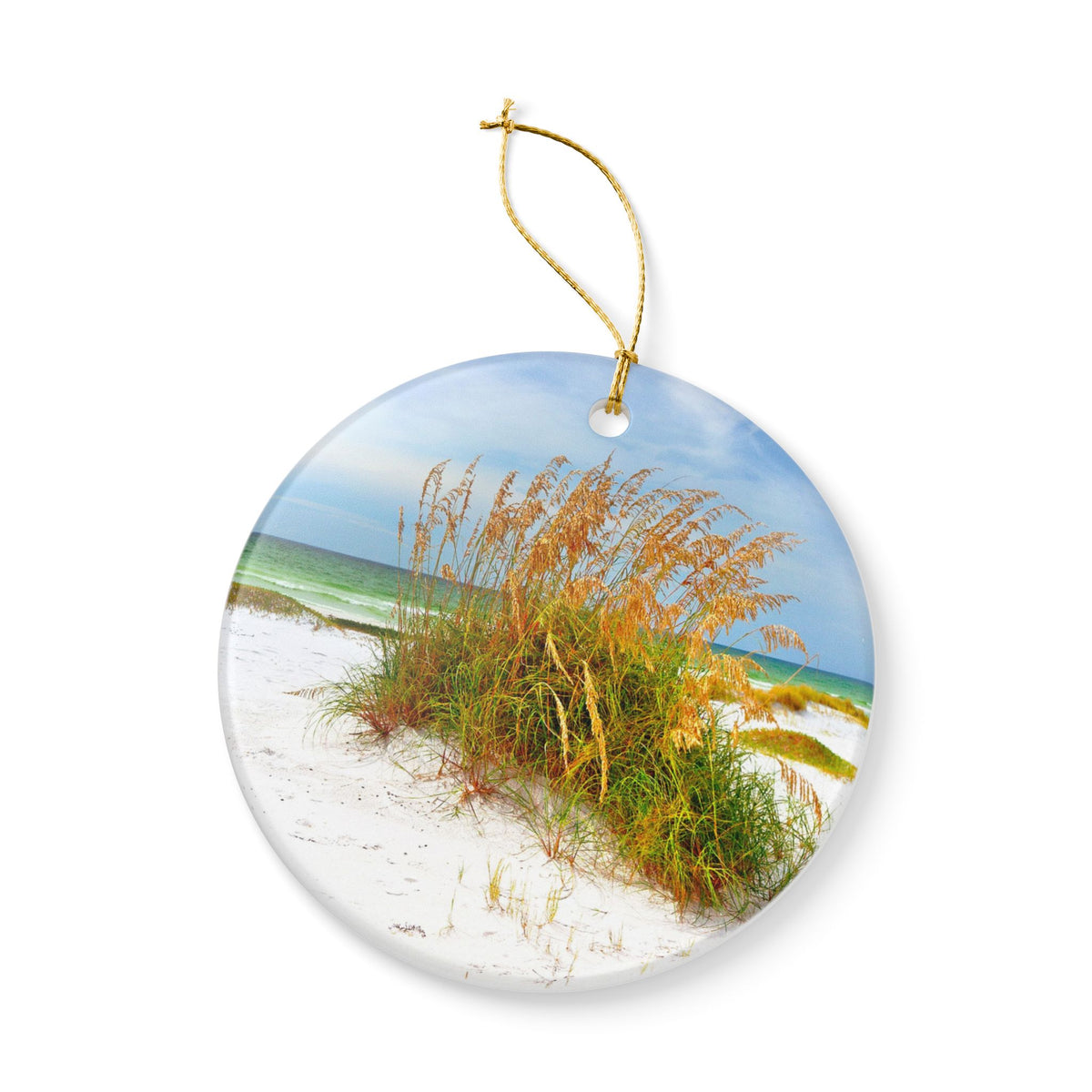 Siesta Keys Ceramic Ornament - Coastal Holiday Decoration