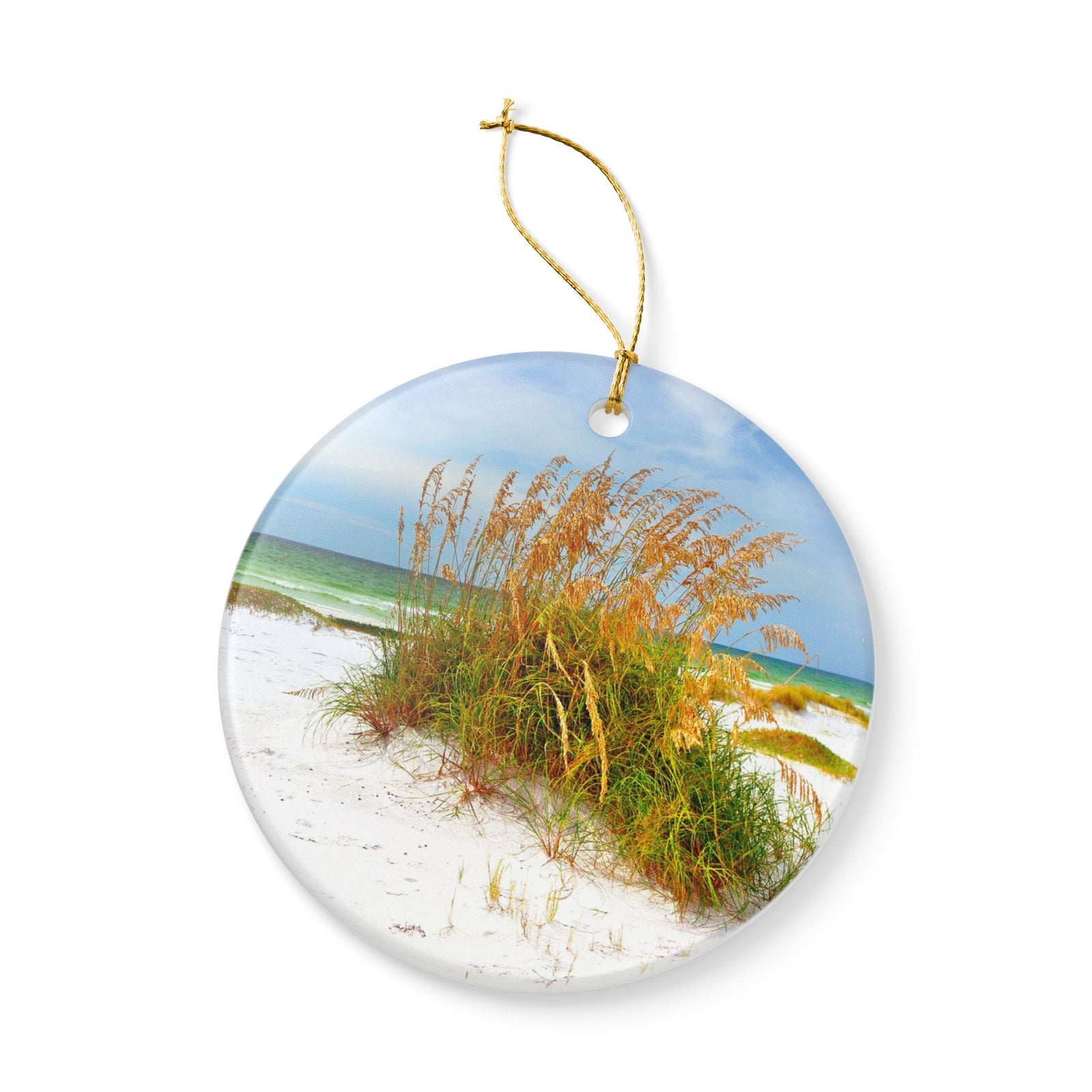 Siesta Keys Ceramic Ornament - Coastal Holiday Decoration