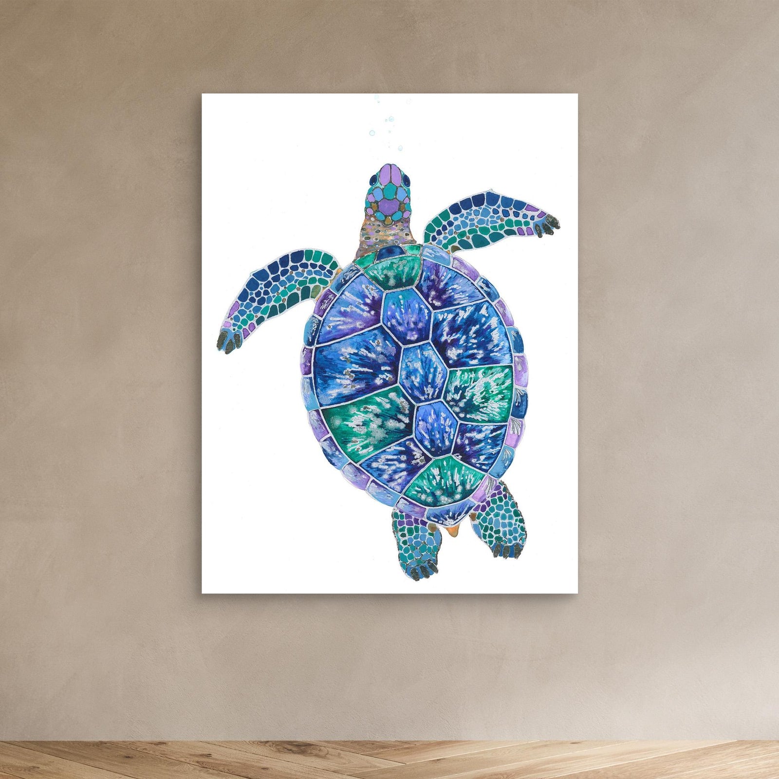 Canvas Print - Blue Turtle by Isabelle Brent