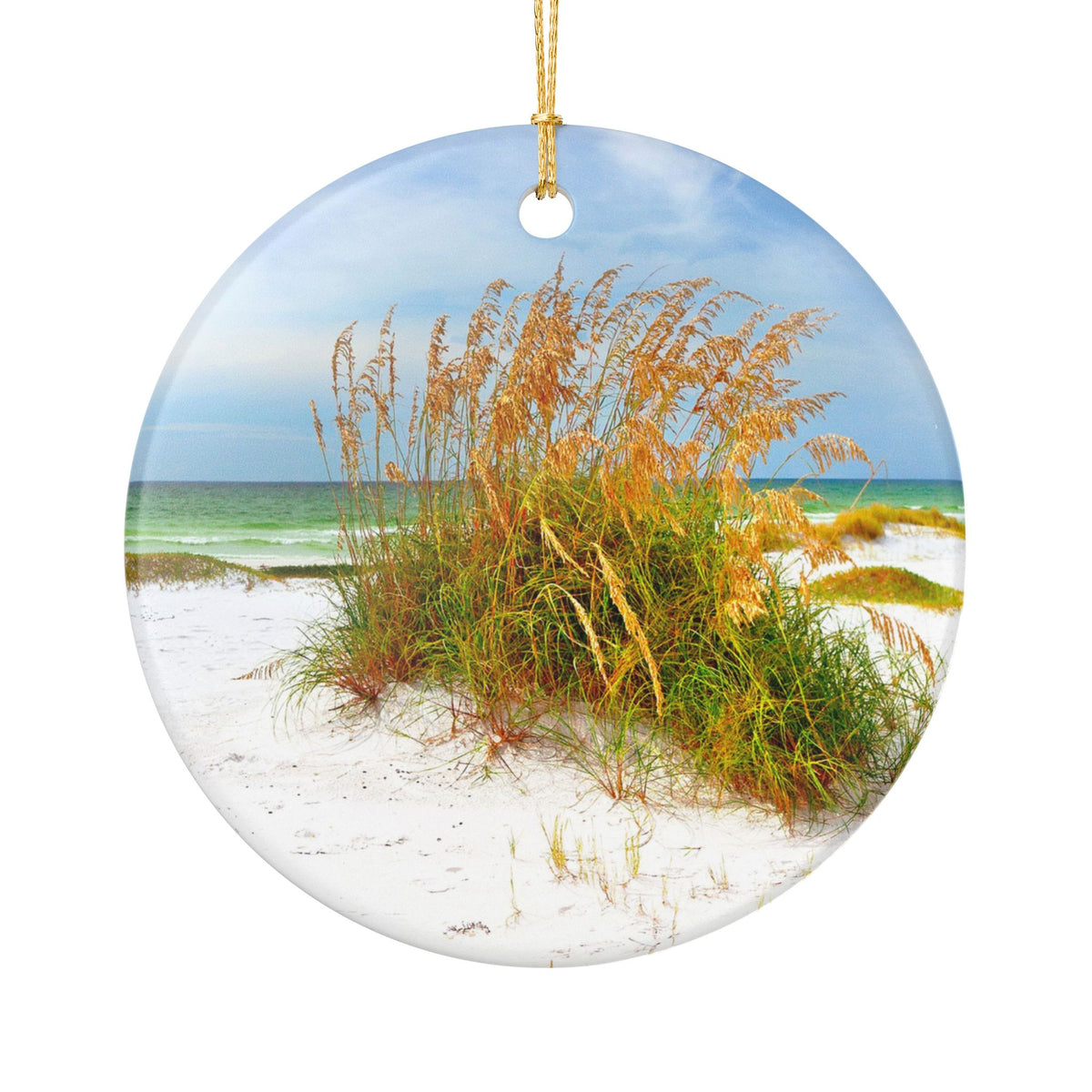 Siesta Keys Ceramic Ornament - Coastal Holiday Decoration