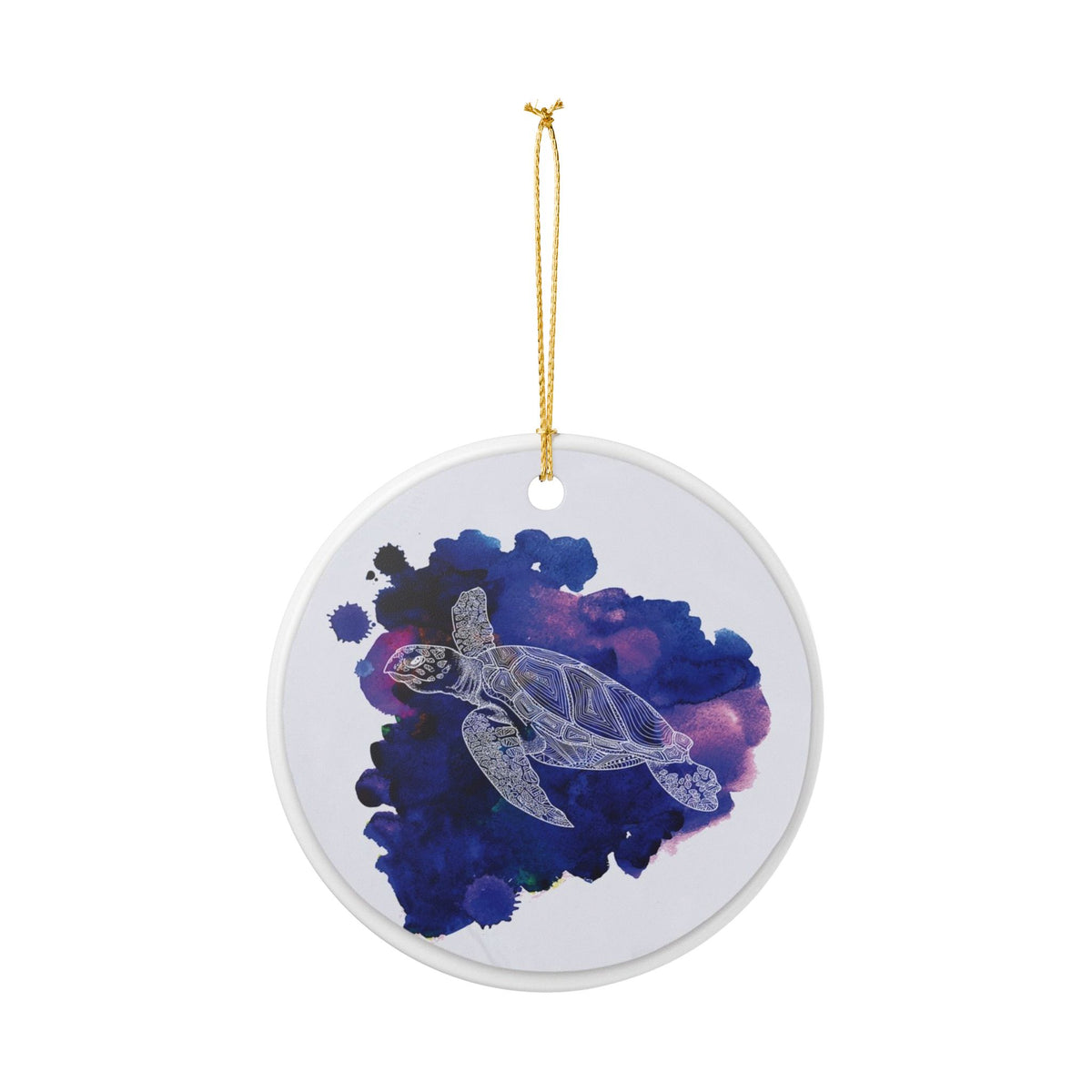 Aquatic Whispers Ceramic Ornament - Coastal Decoration
