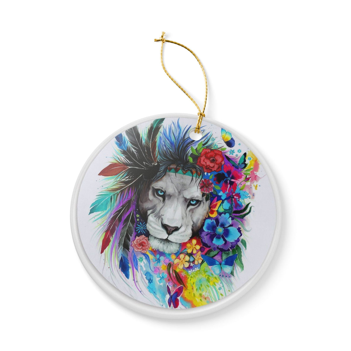 Wild SpiritCeramic Ornament - Coastal Holiday Decoration