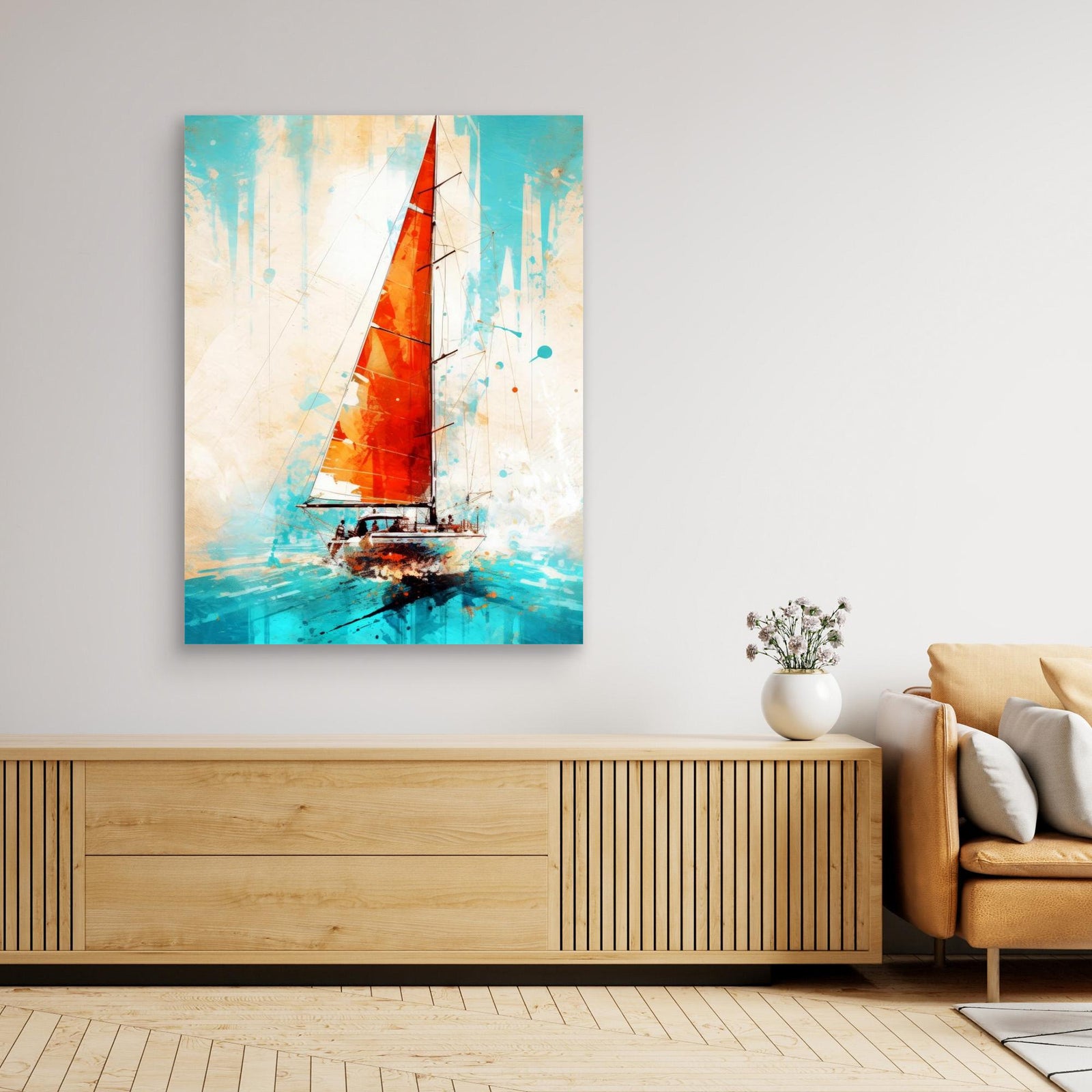Canvas Print - Yacht Racing Sport Art 9 by Justyna Jaszke