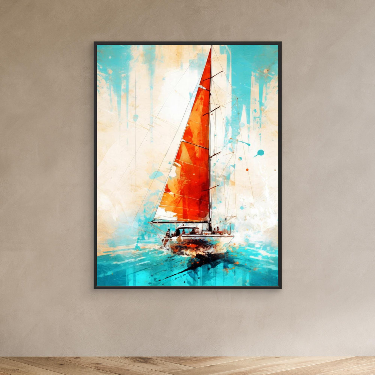 Canvas Print - Yacht Racing Sport Art 9 by Justyna Jaszke