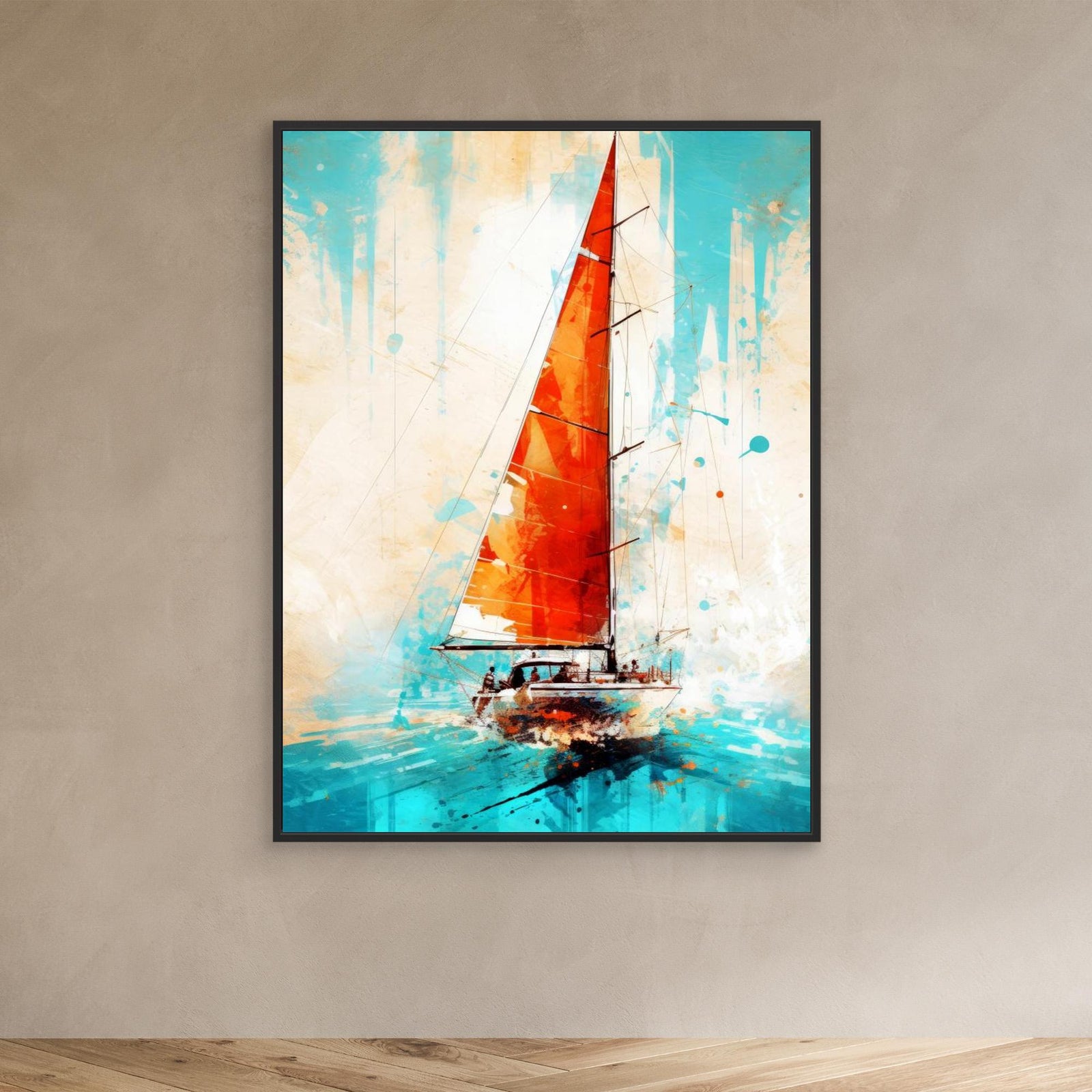 Canvas Print - Yacht Racing Sport Art 9 by Justyna Jaszke