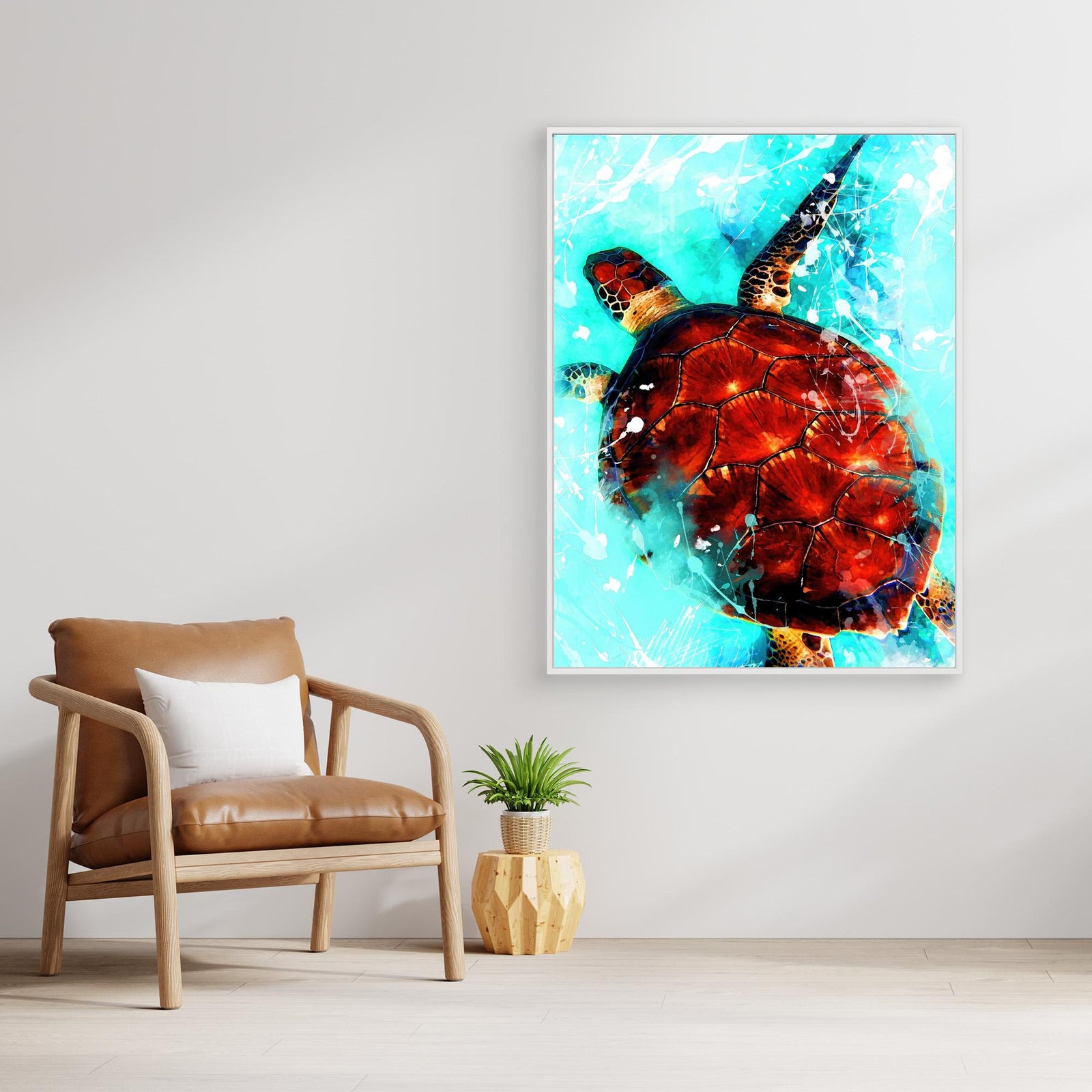 Canvas Print - Turtle Art by Justyna Jaszke