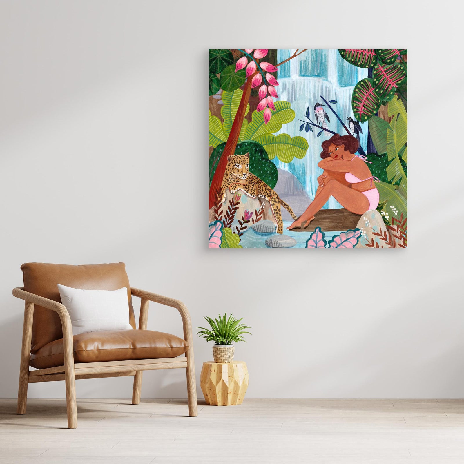 Canvas Print - By the Waterfall by Caroline Bonne Müller