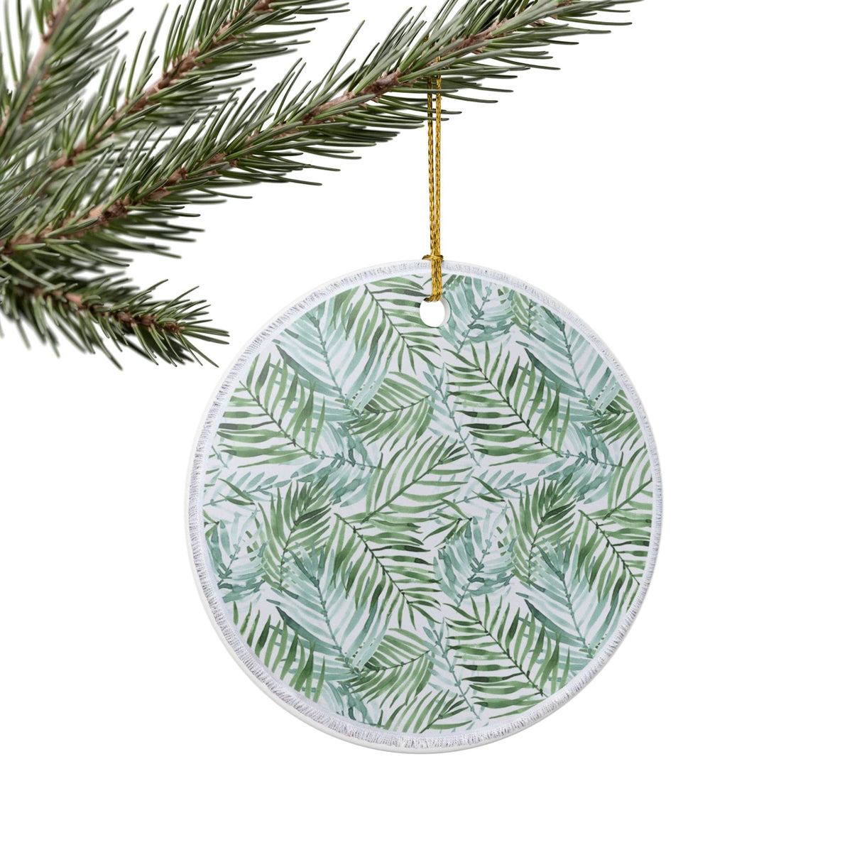 Verdant Whispers Ceramic Ornament - Coastal Decoration