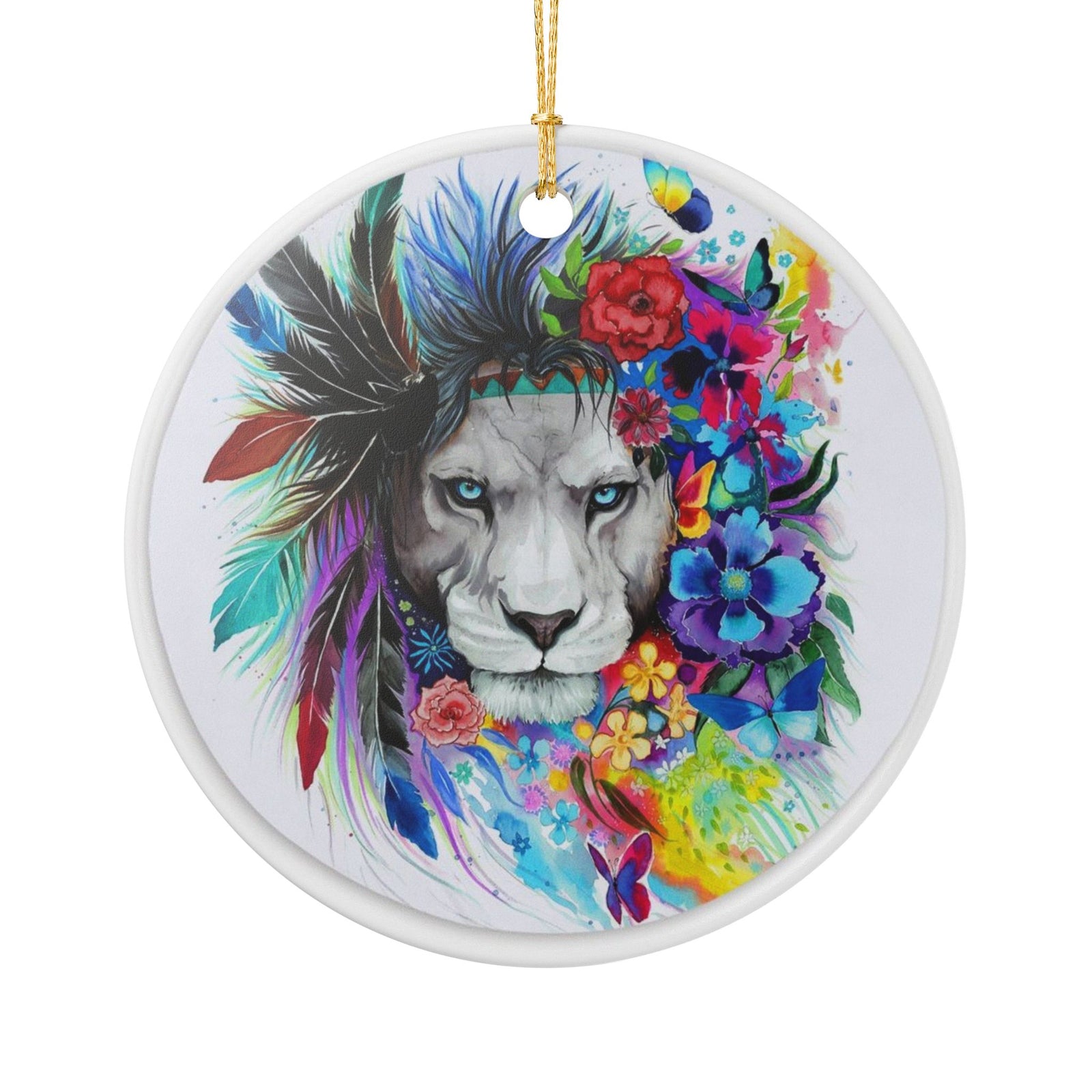 Wild SpiritCeramic Ornament - Coastal Holiday Decoration