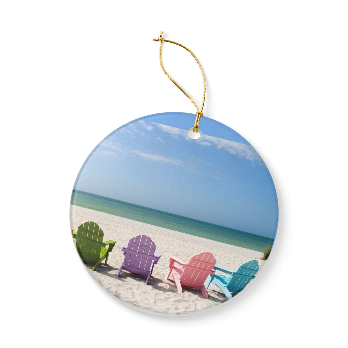 Beach Friends Ceramic Ornament - Coastal Holiday Decoration