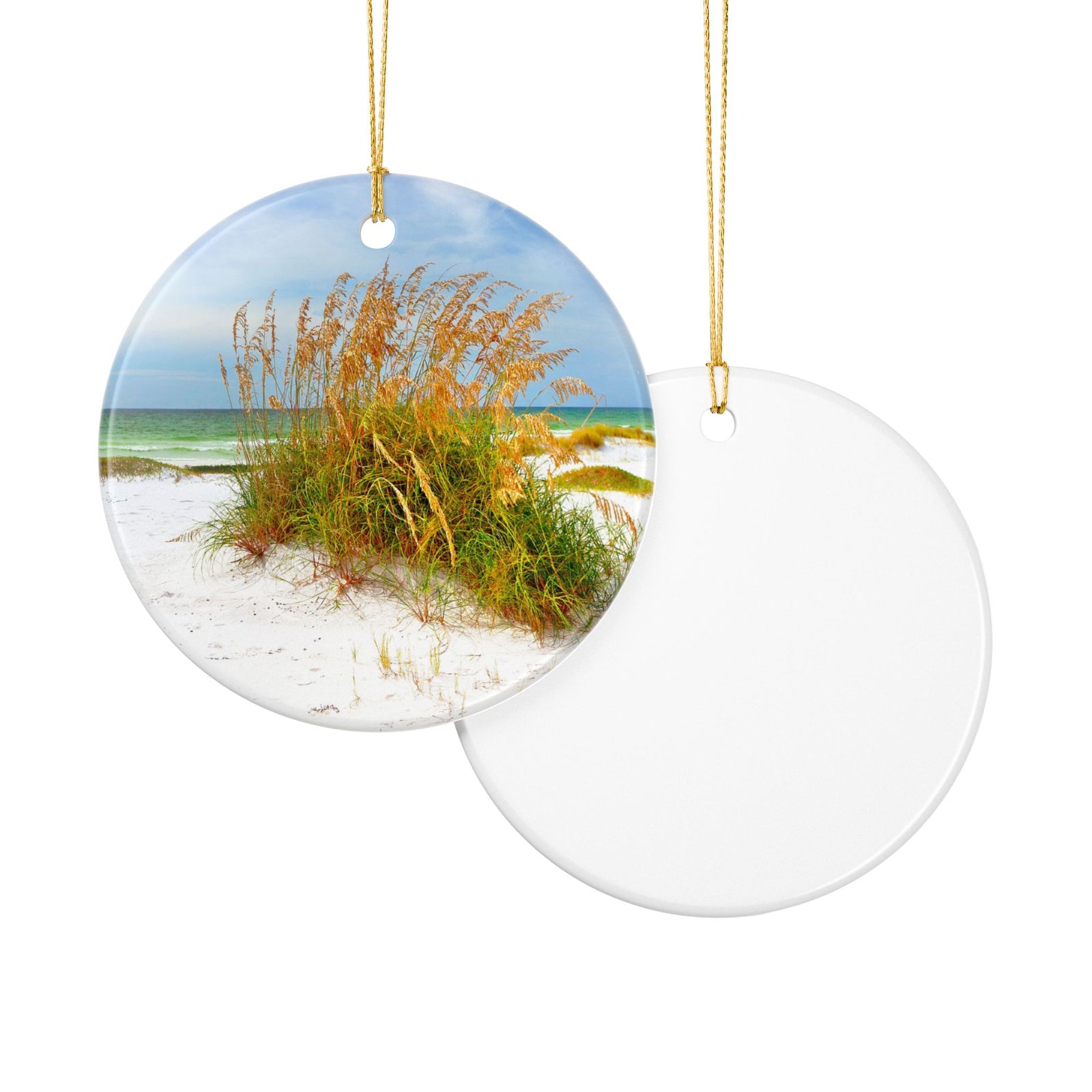 Siesta Keys Ceramic Ornament - Coastal Holiday Decoration
