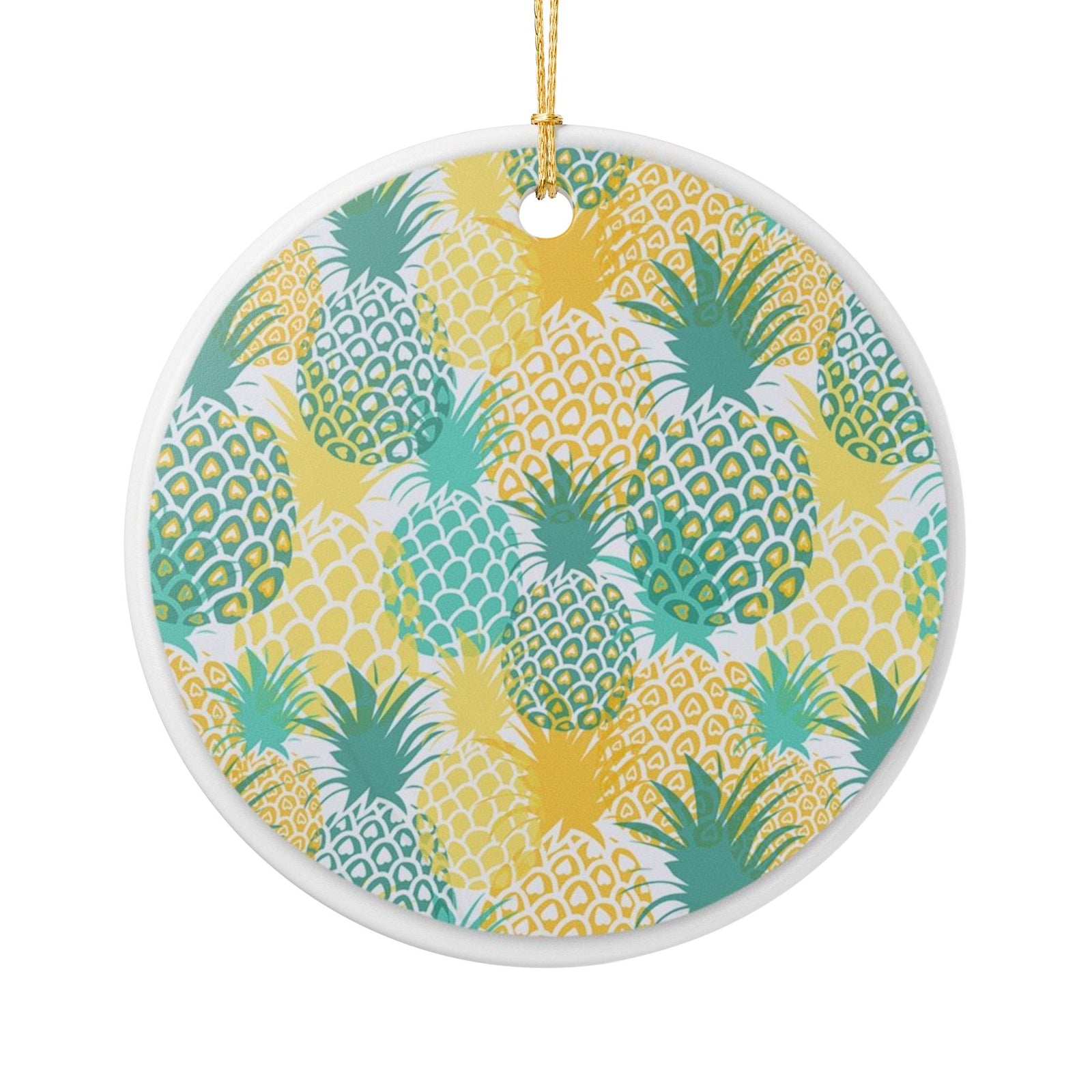 Pineapple Paradise Ceramic Ornament - Coastal Decoration