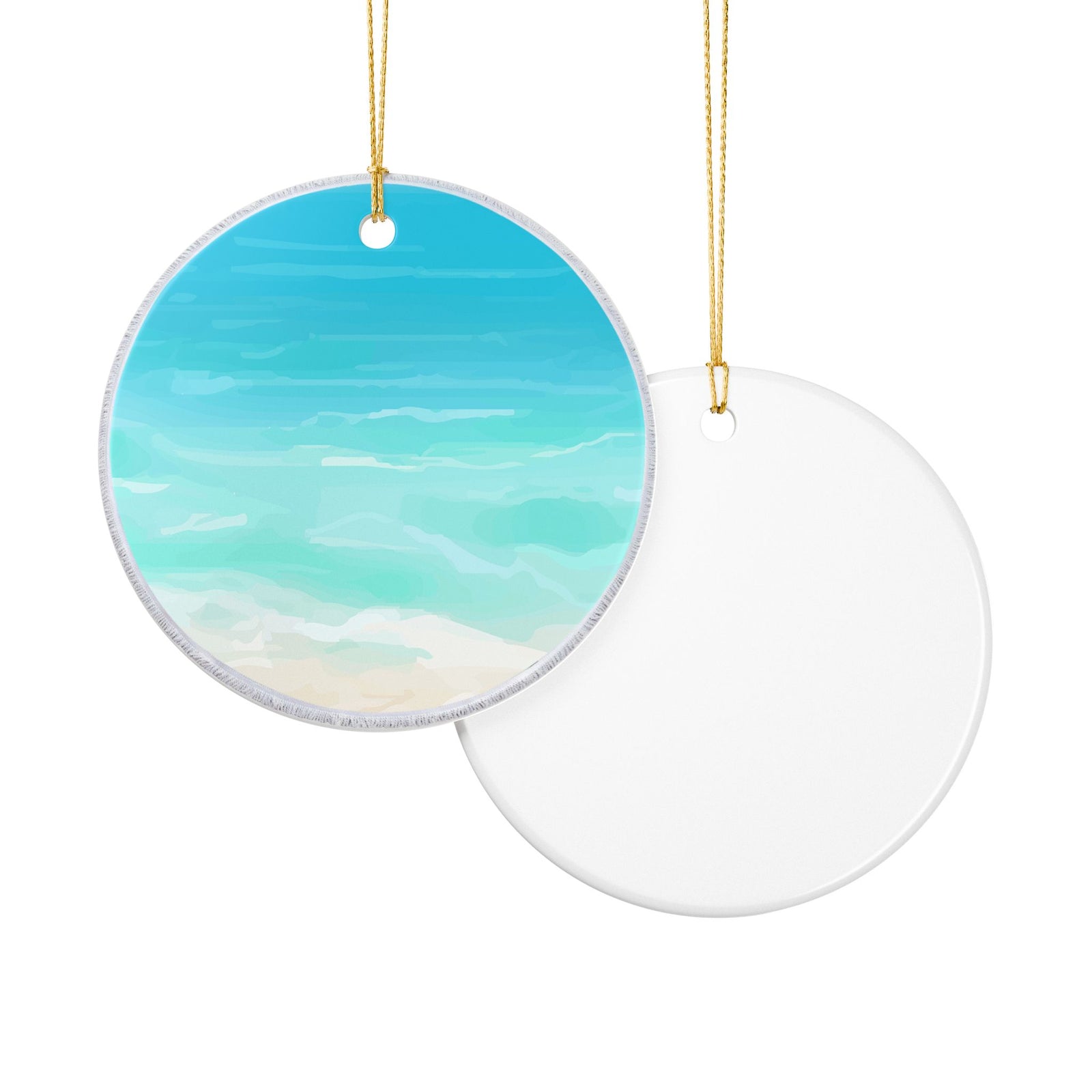 Beach Vaycay Ceramic Ornament - Coastal Holiday Decoration