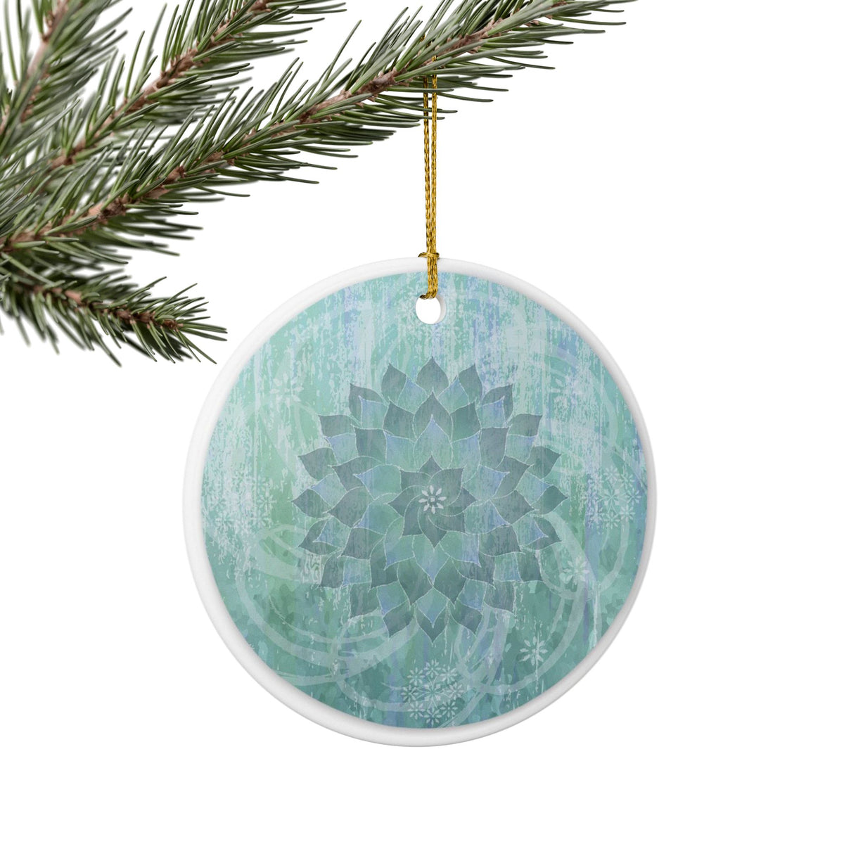 Whispers of Jade Ceramic Ornament - Coastal Decoration