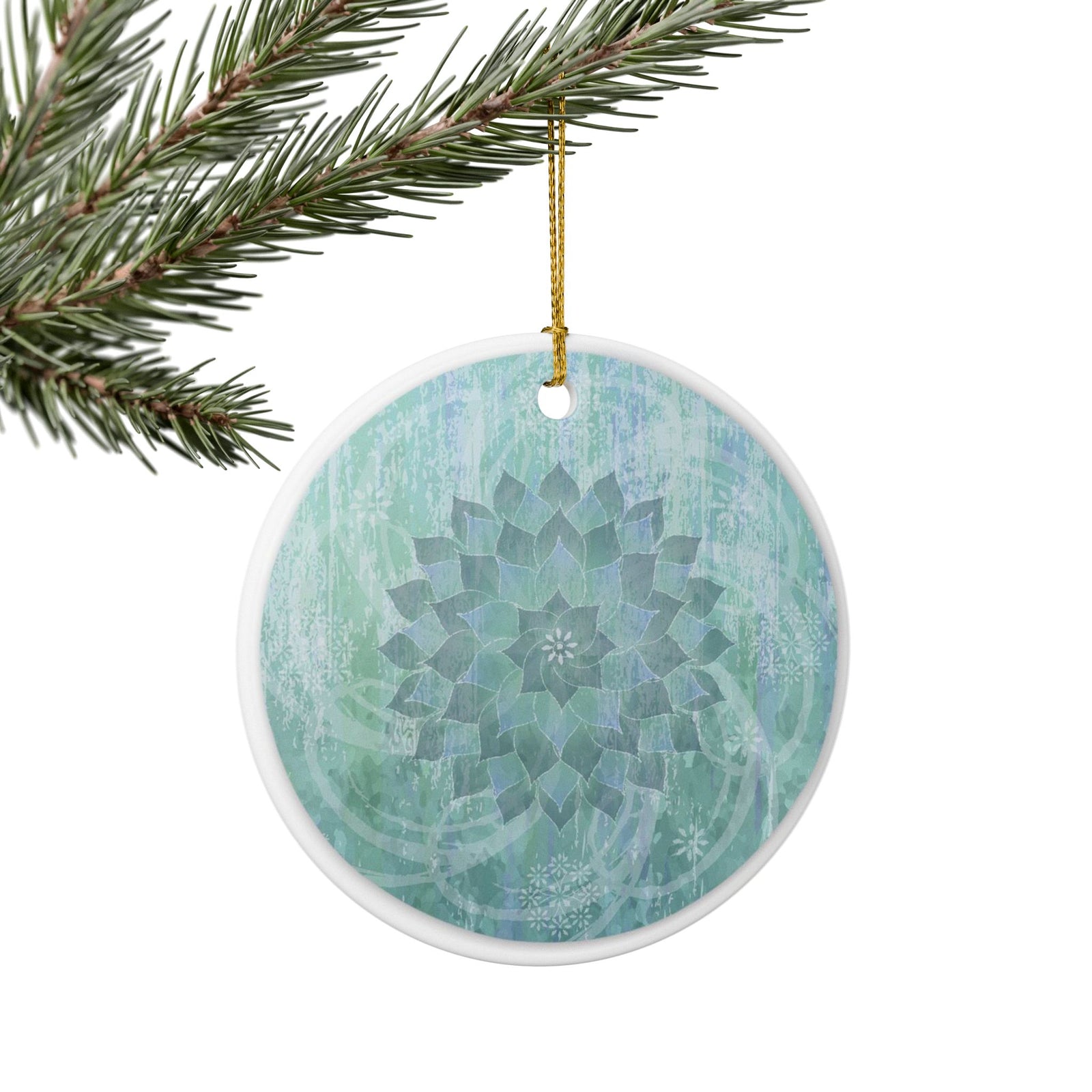 Whispers of Jade Ceramic Ornament - Coastal Decoration
