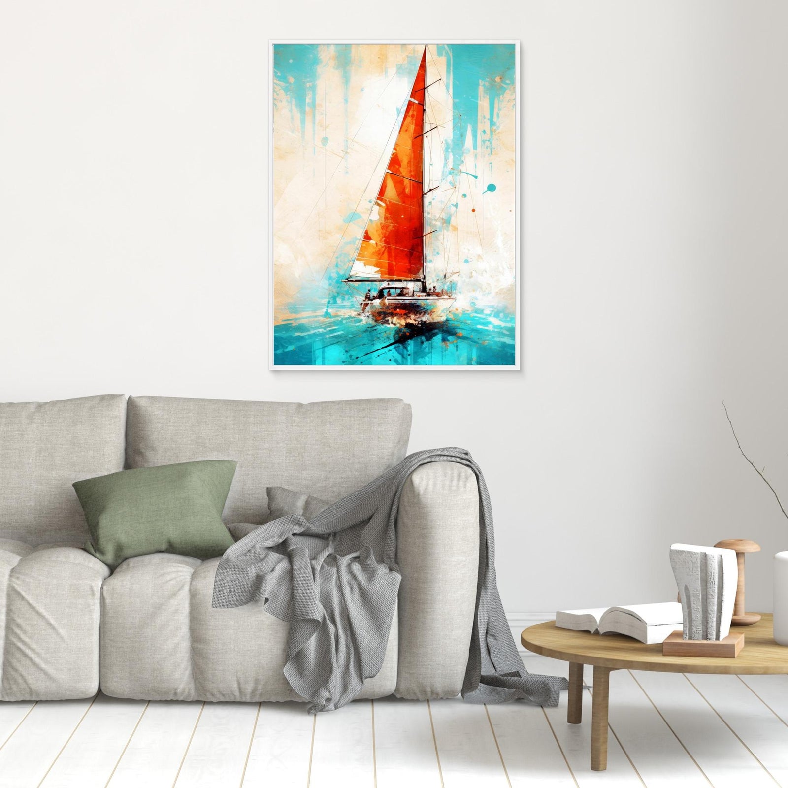 Canvas Print - Yacht Racing Sport Art 9 by Justyna Jaszke