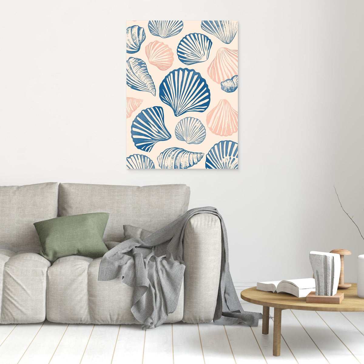 Canvas Print - Seashell Pattern by Melloi Art Prints