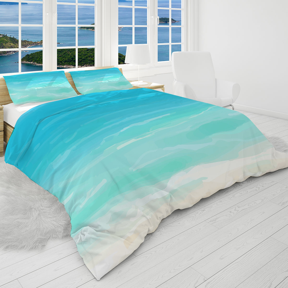 Beach Colors Reversible Bed Cover Set