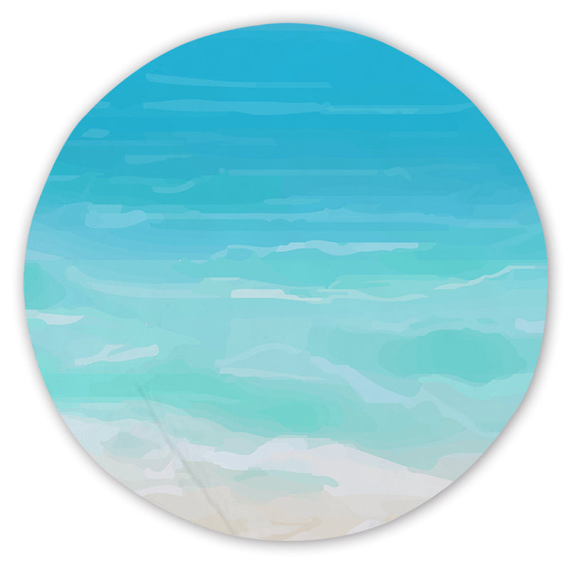 Beach Colors Round Area Rug