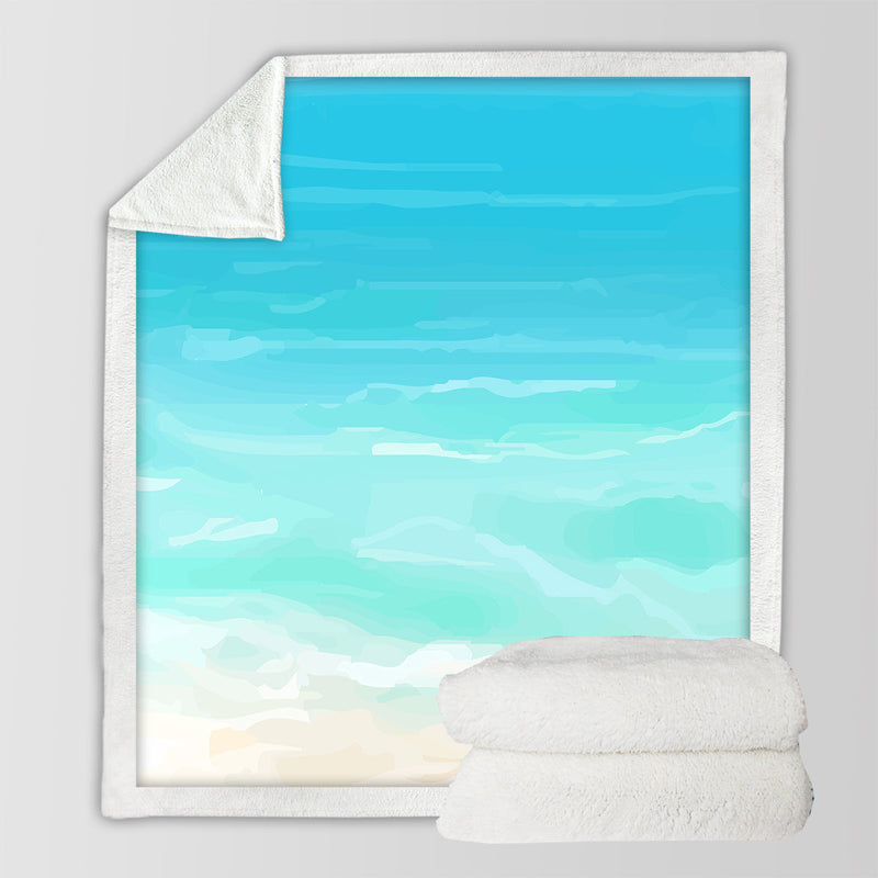 Beach Colors Soft Sherpa Blanket