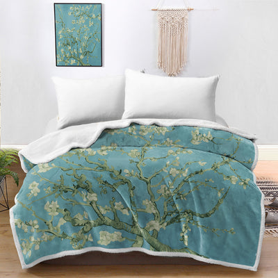 Van Gogh Almond Blossoms Bedspread Blanket