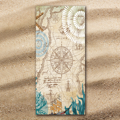 Nautical Chart Extra Large Beach Towel