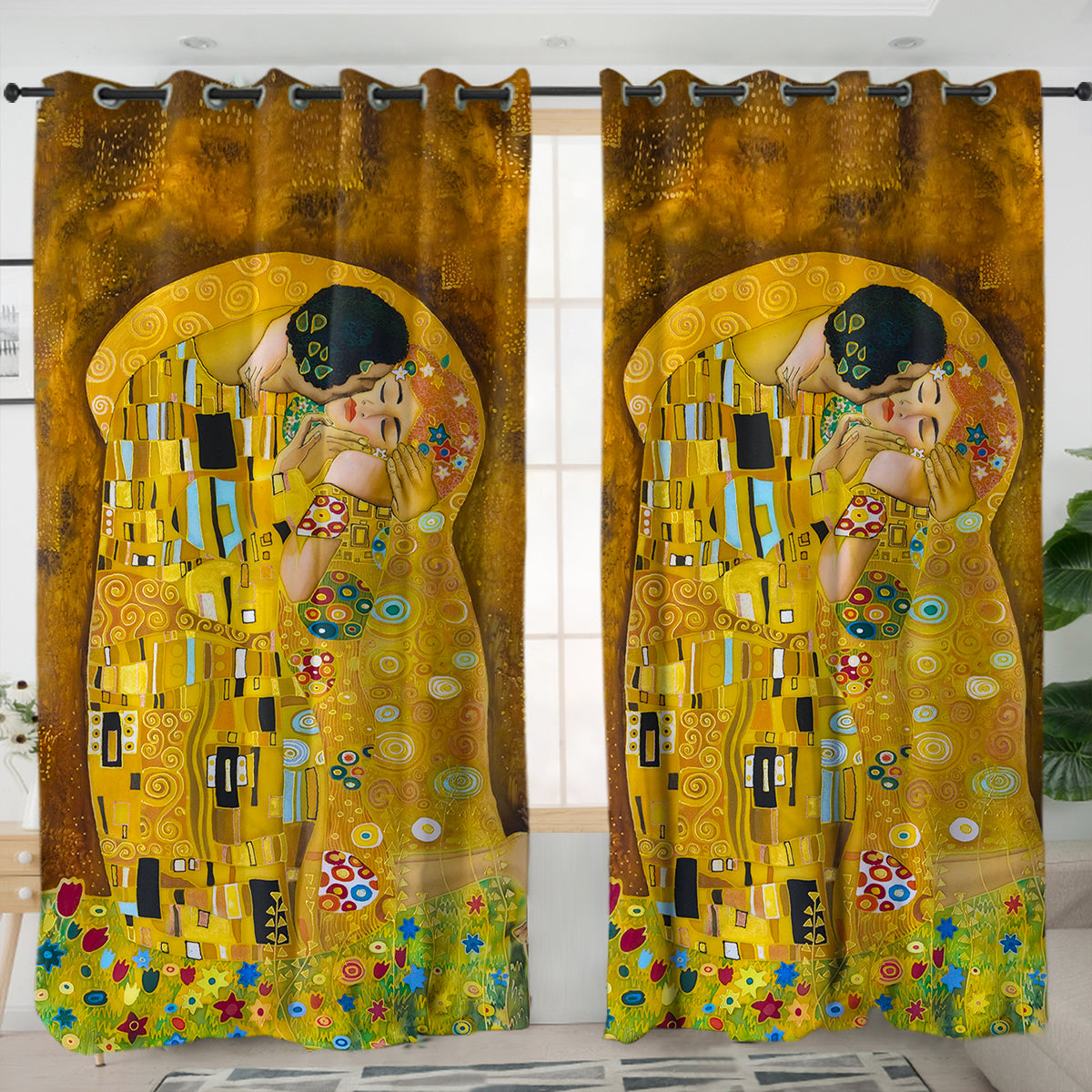 Gustav Klimt The Kiss Curtains