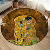 Gustav Klimt The Kiss Round Area Rug