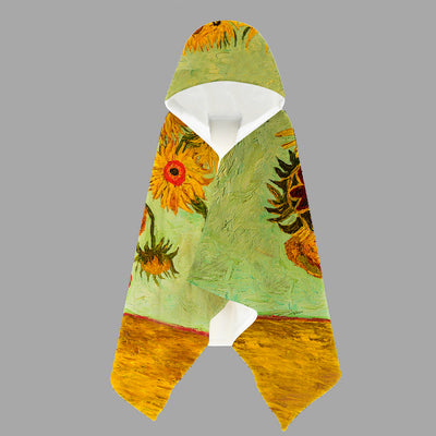 Van Gogh Sunflowers Hooded Towel