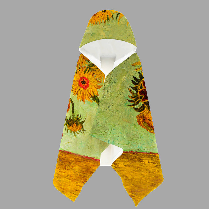 Van Gogh Sunflowers Hooded Towel