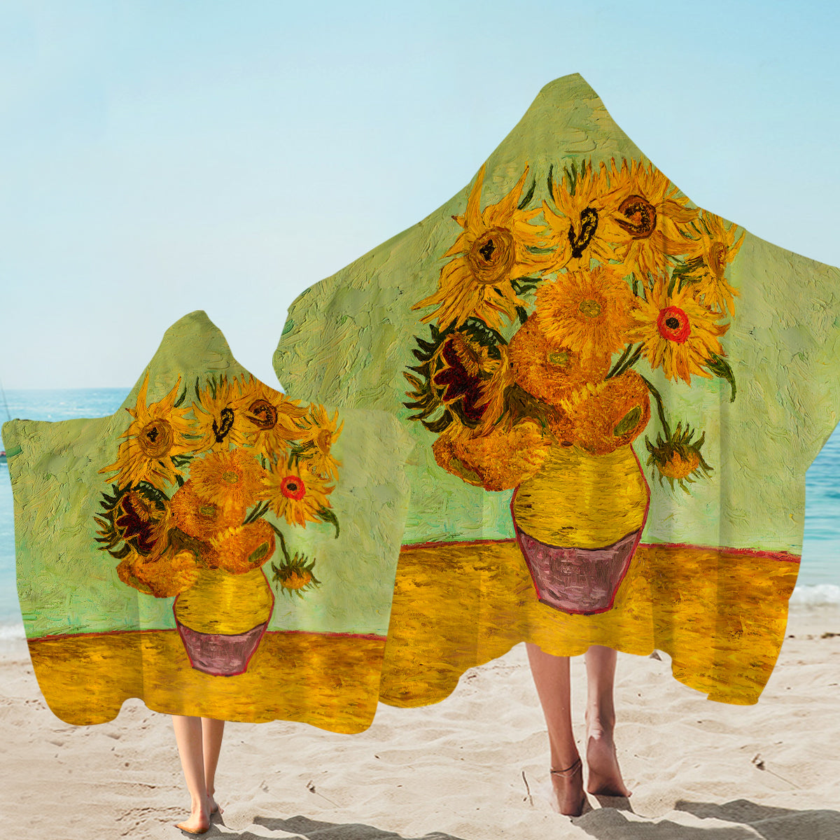 Van Gogh Sunflowers Hooded Towel