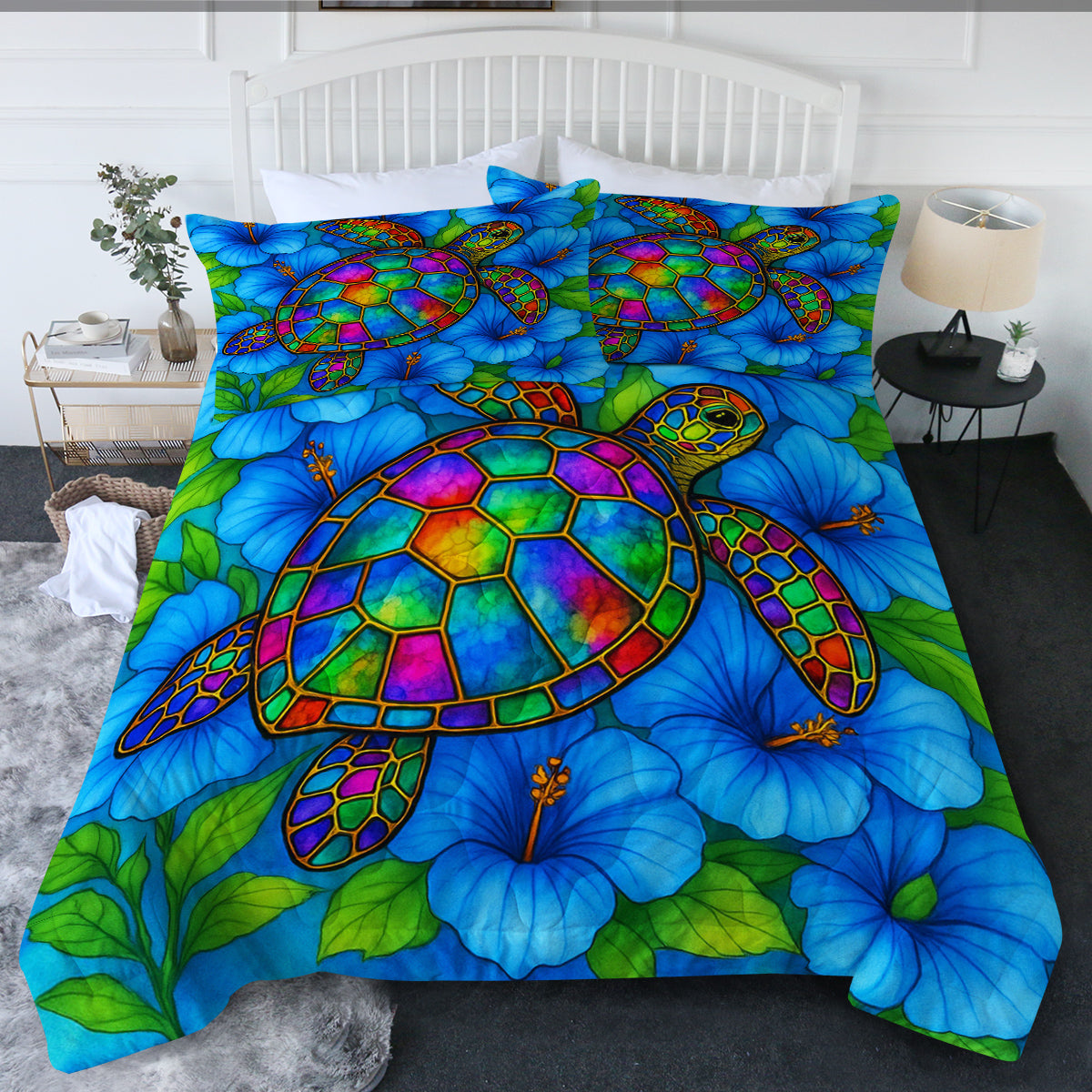 Hibiscus Sea Turtle Comforter Set