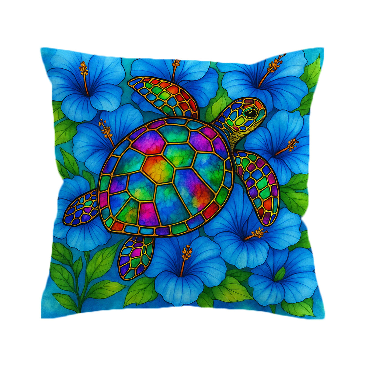 Hibiscus Sea Turtle Duvet Cover Set