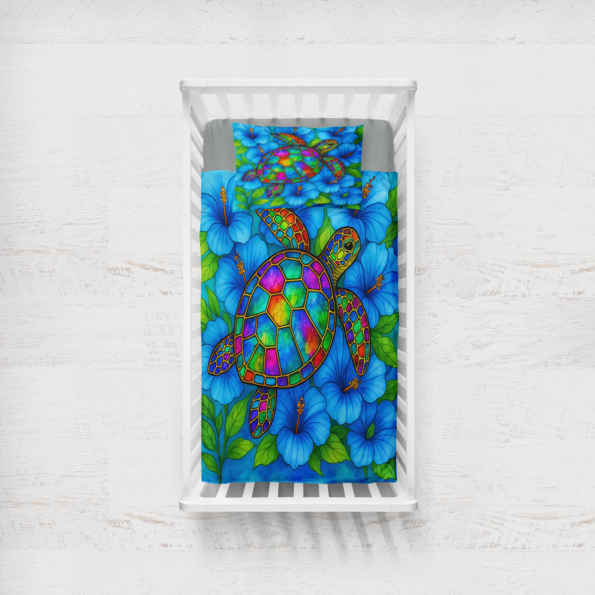 Hibiscus Sea Turtle Crib Bedding