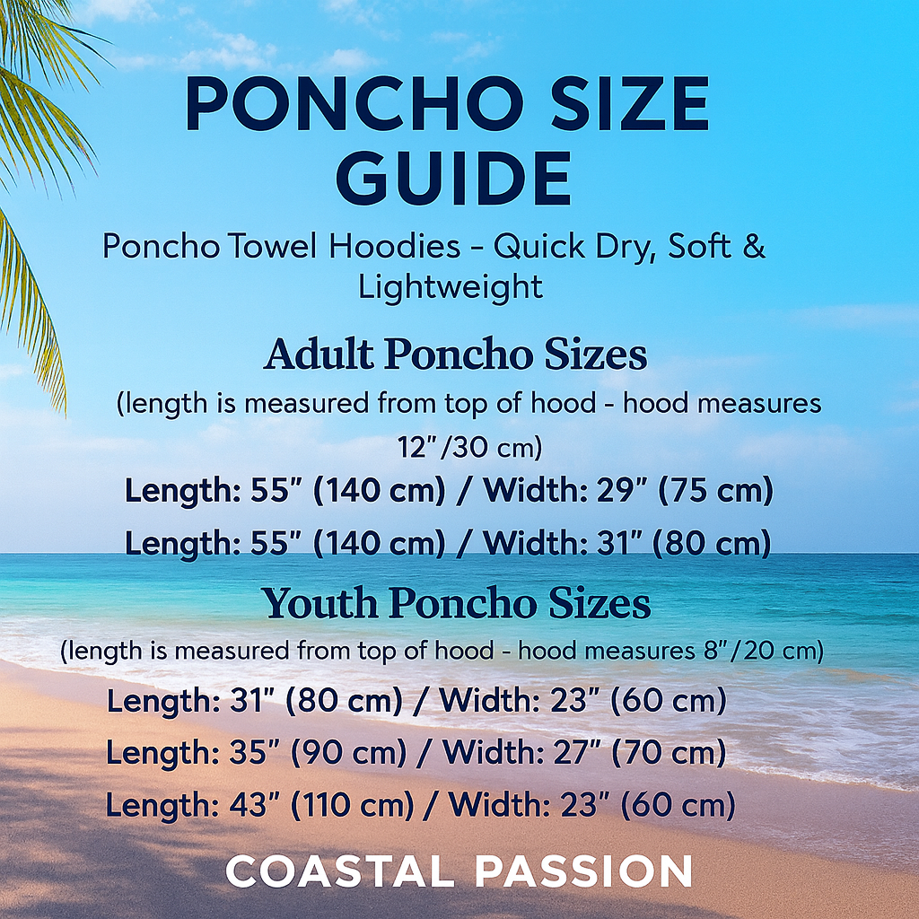 Hibiscus Sea Turtle Quick-Dry Hooded Poncho Towel