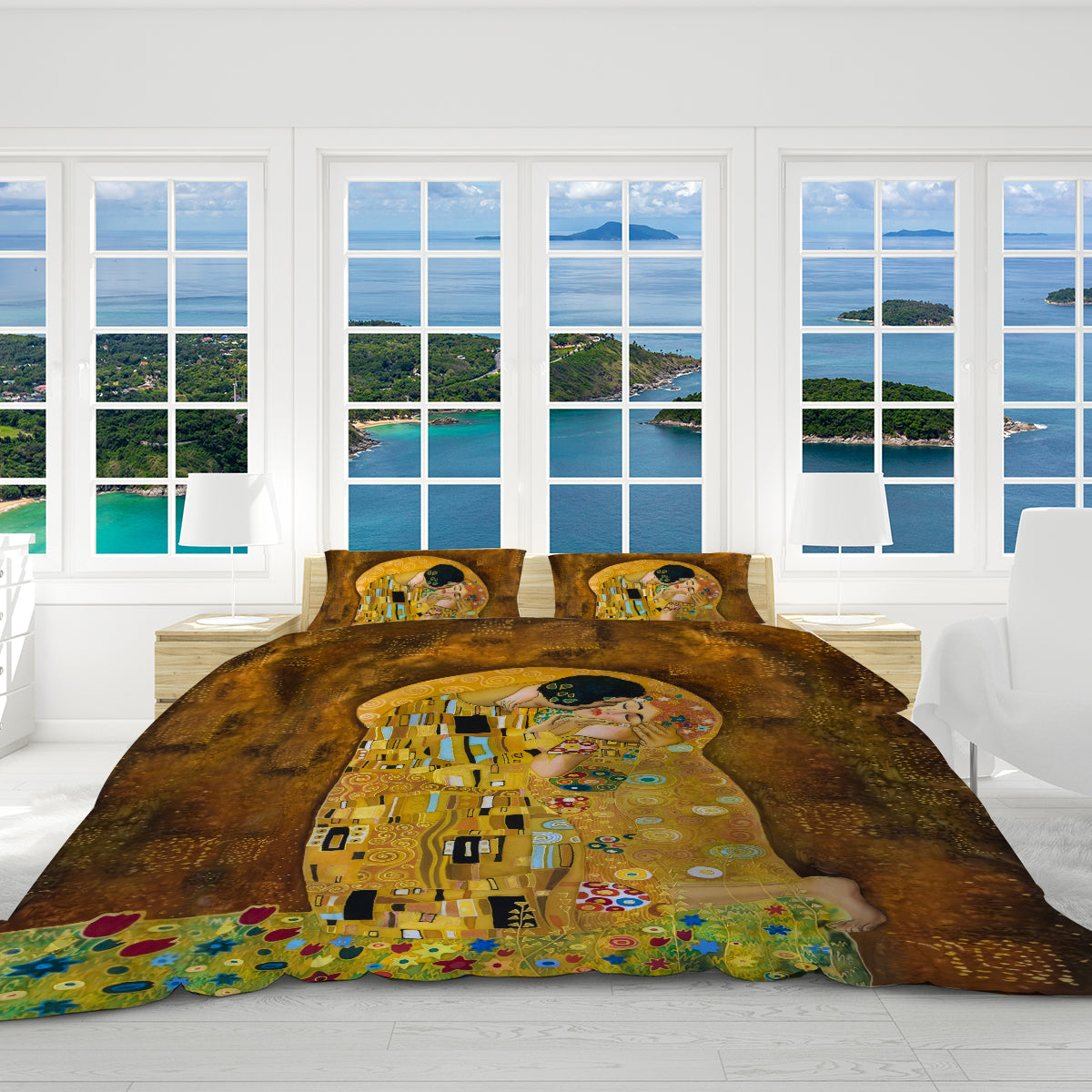 Gustav Klimt The Kiss Reversible Bed Cover Set