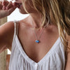 Stingray Pendant Necklace with Blue Opal