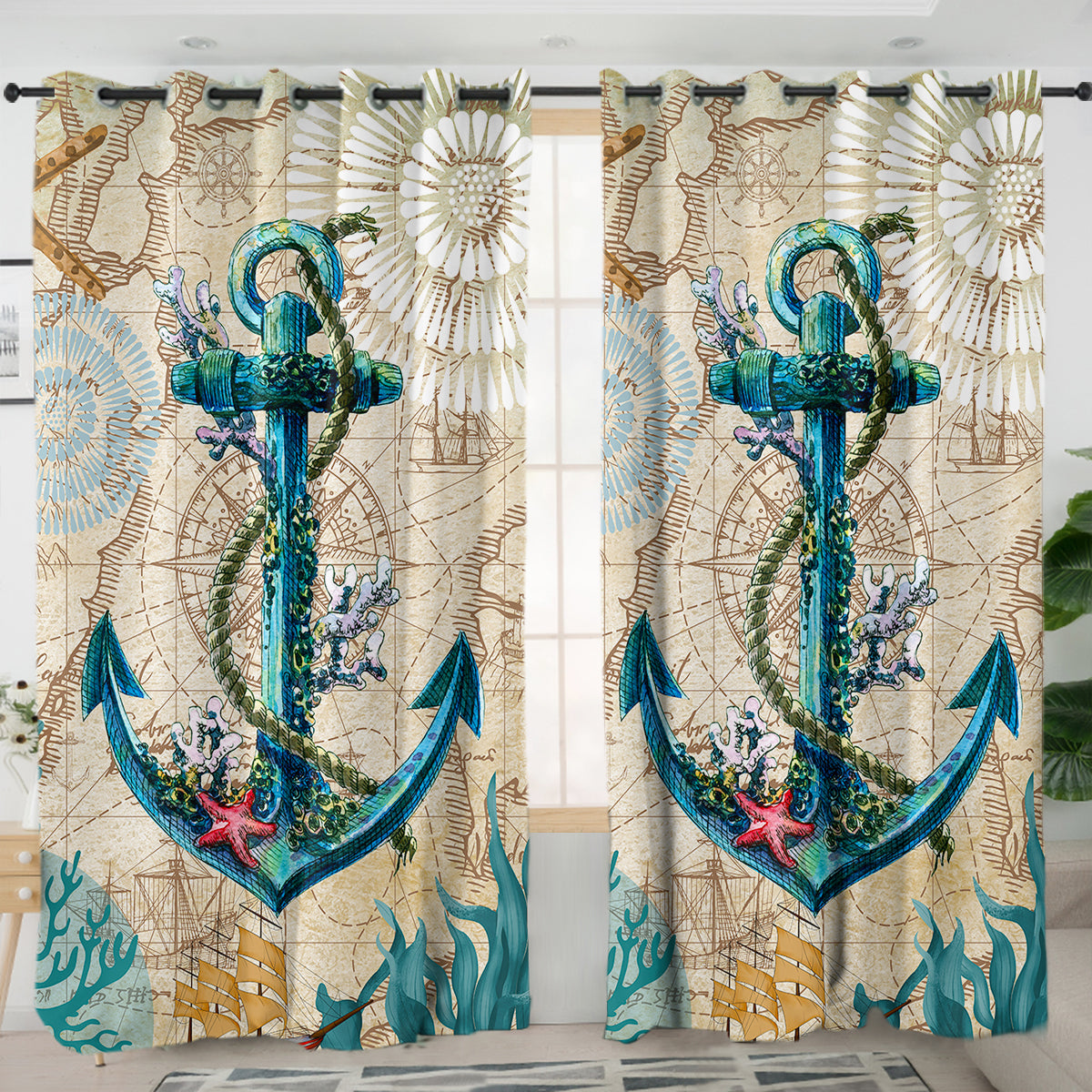 Anchor Love Curtains