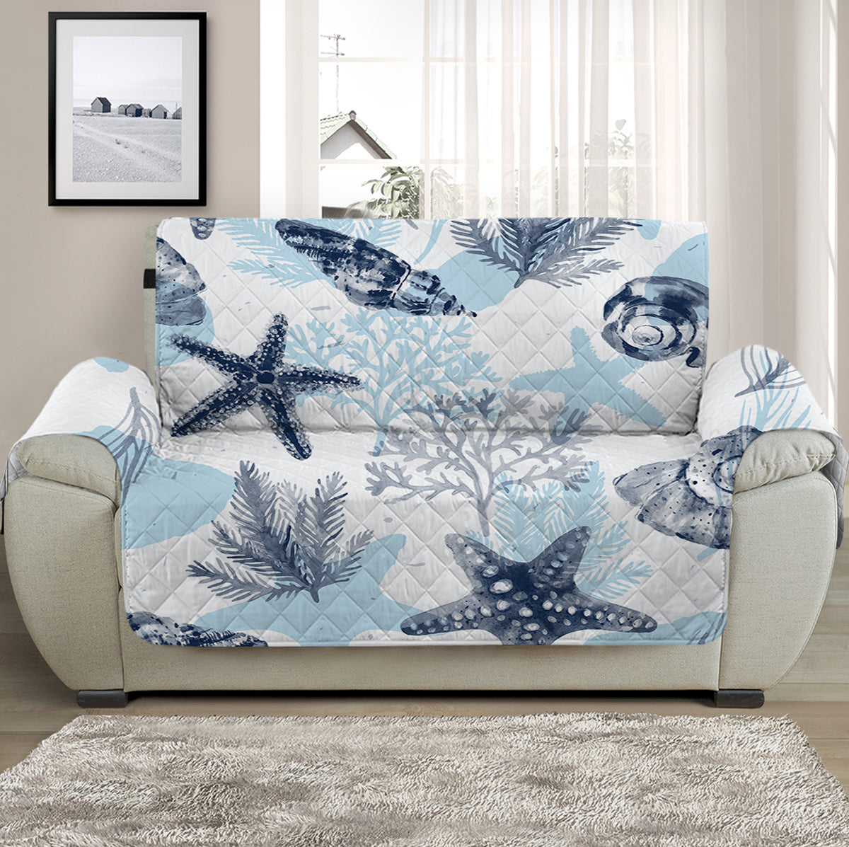 Ocean Blues Sofa Cover