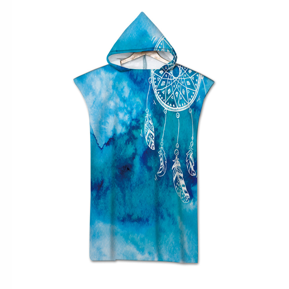 Ocean Dreaming Quick-Dry Hooded Poncho Towel